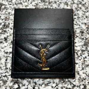 Yves Saint Laurent Leather monogram cardholder